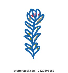 rotala rotundifolia seaweed doodle icon sketch vector. rotala rotundifolia seaweed sign. isolated symbol illustration