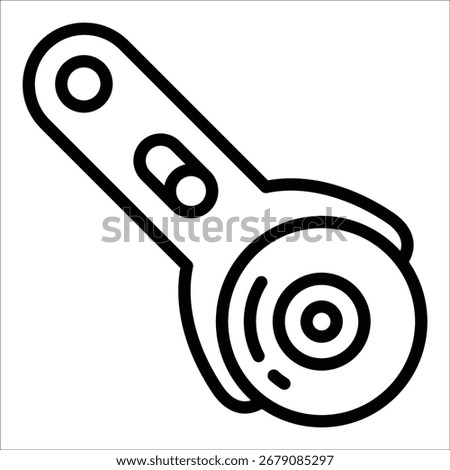 Rotary Cutter Icon Element For Design