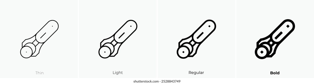 rotary cutter icon. Thin, Light Regular And Bold style design isolated on white background