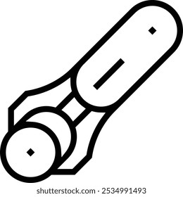 rotary cutter icon. Thin linear style design isolated on white background