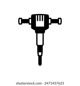 Rotary Hammer Glyph Icon, Vector illustration