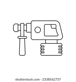 Rotary Hammer icon design. isolated on white background. vector illustration