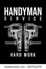 A rotary hammer is a power tool that can perform heavy-duty tasks such as drilling and chiseling hard materials.