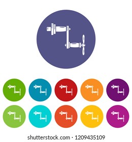 Rotary handle icon. Simple illustration of rotary handle vector icon for web.