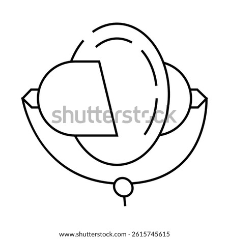 rotary kite line icon vector. rotary kite sign. isolated contour symbol black illustration