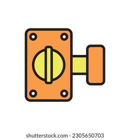 Ilustración del vector de iconos de cierre rotatorio