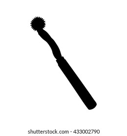 rotary pattern cutter silhouette on white background