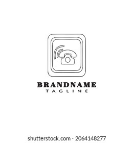 rotary phone logo icon design template black modern isolated vector illustration