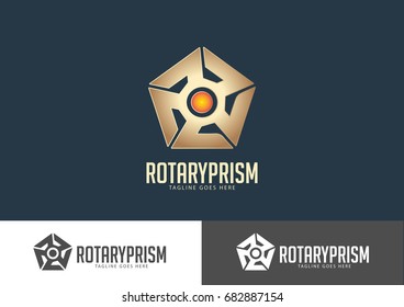 Rotary Prism Logo Vector Design Template 