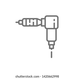 Rotary Tattoo Machine, Equipment Line Icon.