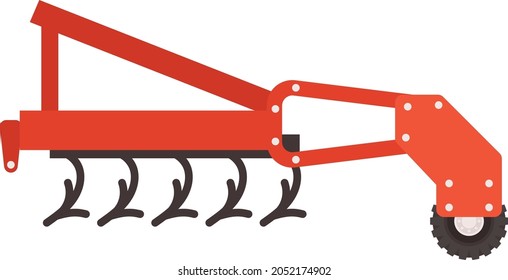 Rotary tiller machine Concept, Dry field Tractory Paddy Vector Icon Design, Agricultural machinery Symbol, Industrial agriculture Vehicles Sign, Farming equipment Stock illustration