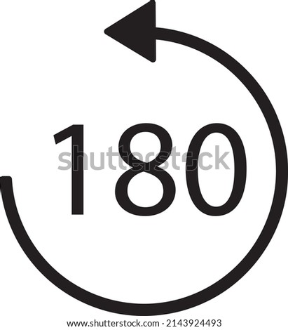 Rotate 180 icon vector illustration on white background..eps
