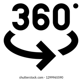 Rotate 360 Around Vector Icon