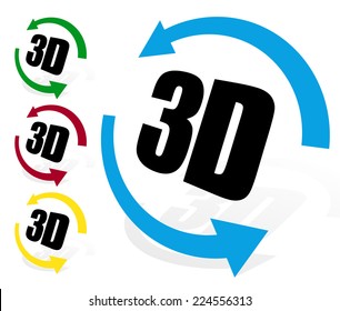 Rotate In 3d. 3d View. Virtual Tour, 360 Degree View Element