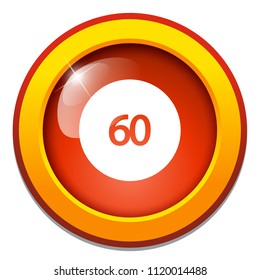 Rotate 60-degrees Angles Icon, 360 Degree Angle Sign Symbol