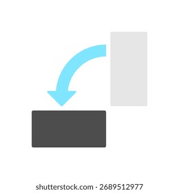 Girar 90 en sentido contrario a las agujas del reloj icono