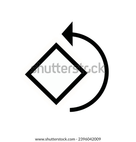 Rotate 90 icon. Isolated on white background. Vector illustration.