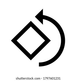 Rotate 90 icon vector isolated on white background.