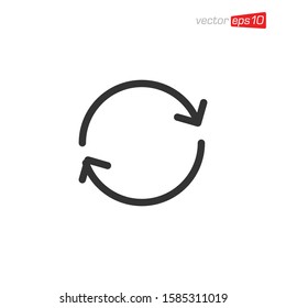 Rotate Arrow Icon Design Vector