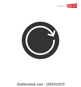 Rotate Arrow Icon Design Vector
