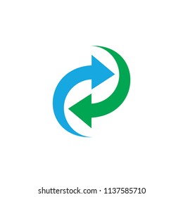 rotate arrow icon logo vector