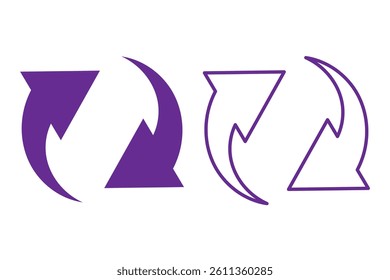 rotate arrow icon, refresh and reload icon vector illustration