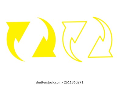 rotate arrow icon, refresh and reload icon vector illustration