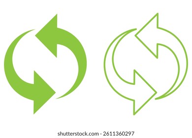 rotate arrow icon, refresh and reload icon vector illustration
