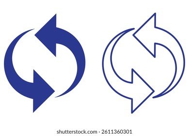 rotate arrow icon, refresh and reload icon vector illustration