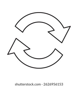 Pfeilsymbol drehen, Symbol aktualisieren und Vektorgrafik neu laden. EPS 10