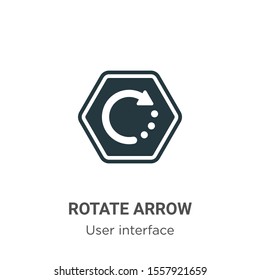Rotate arrow vector icon on white background. Flat vector rotate arrow icon symbol sign from modern user interface collection for mobile concept and web apps design.