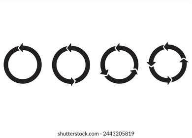 Rotate arrows sign flat icon