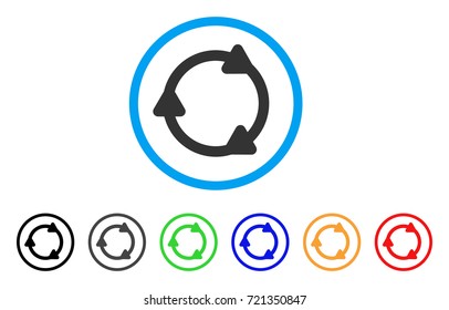 Rotate Back rounded icon. Style is a flat rotate back grey symbol inside light blue circle with black, gray, green, blue, red, orange variants. Vector designed for web and software interfaces.