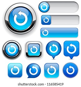 Rotate blue design elements for website or app. Vector eps10.