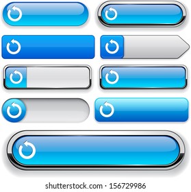 Rotate blue design elements for website or app. Vector eps10. 