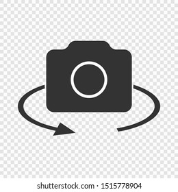 Rotate Camera Icon isolated on transparent background