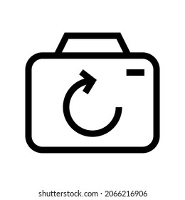 rotate camera icon or logo isolated sign symbol vector illustration - high quality black style vector icons