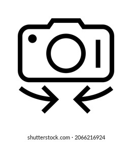 rotate camera icon or logo isolated sign symbol vector illustration - high quality black style vector icons
