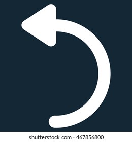 Rotate Ccw vector icon. Style is stroke flat icon symbol, white color, dark blue background.