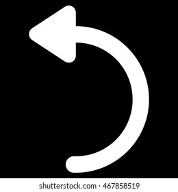 Rotate Ccw vector icon. Style is outline flat icon symbol, white color, black background.