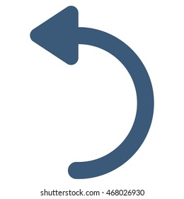 Rotate Ccw vector icon. Style is contour flat icon symbol, blue color, white background.