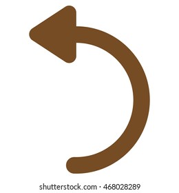 Rotate Ccw vector icon. Style is stroke flat icon symbol, brown color, white background.