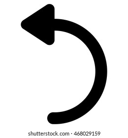 Rotate Ccw vector icon. Style is outline flat icon symbol, black color, white background.