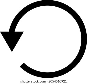 Rotate Ccw Vector Illustration Flat Illustration Stock Vector (Royalty ...