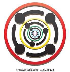 Rotate circle arrow sign. vector / illustration