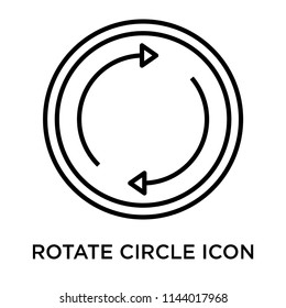 Rotate circle icon vector isolated on white background for your web and mobile app design, Rotate circle logo concept