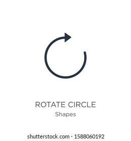 Rotate circle icon vector. Trendy flat rotate circle icon from shapes collection isolated on white background. Vector illustration can be used for web and mobile graphic design, logo, eps10