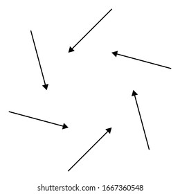 Rotate circular, radial arrows