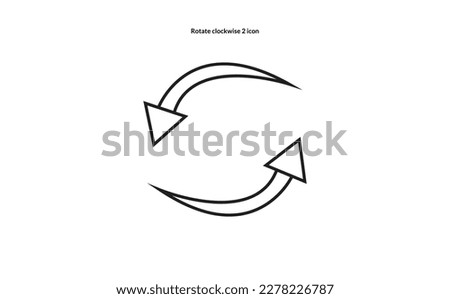 Rotate clockwise 2 icon. style design isolated on white background