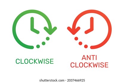 Rotate clockwise and anti clockwise icon isolated on white.